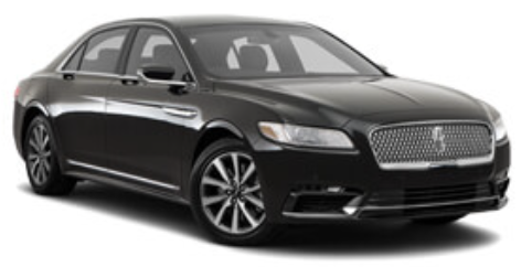 Black Lincoln Continental sedan car.